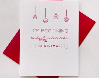 On dirait Noël - Carte de Noël pour les vacances typographique