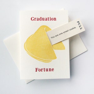 Graduation Fortune - Cartão de felicitações de formatura em tipografia