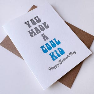 Vatertag Cool Kid - Letterpress Vatertag Grußkarte