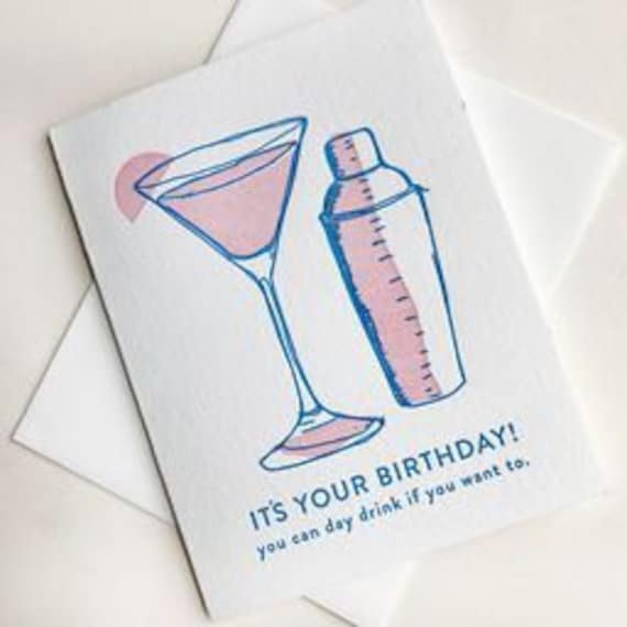 Zia con amore sul tuo biglietto di auguri di compleanno con busta - Biglietto di buon compleanno - Lei - Regali per l'amico - Festa del gin - Cocktail - Italia