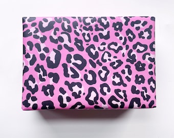 Leopard Gift Wrapping Paper - Single Sheets or Roll of 3