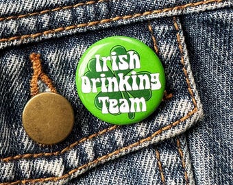 Botón redondo de 1" del equipo de bebida irlandés