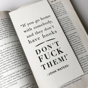 John Waters - Typographic Letterpress Bookmark