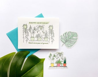 Year of Growth - Letterpress Birthday Greeting Card