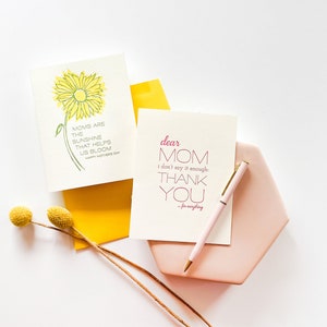Mom Thanks Letterpress Mother's Day Greeting Card image 8