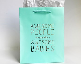 Awesome Babies Gift Bag - Metallic Foil-Stamped Gift Bag