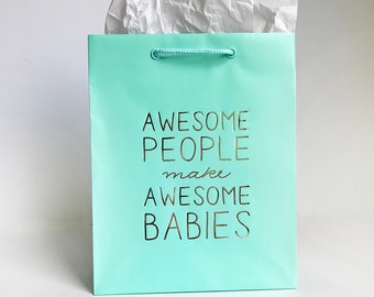 Awesome Babies Gift Bag - Metallic Foil-Stamped Gift Bag