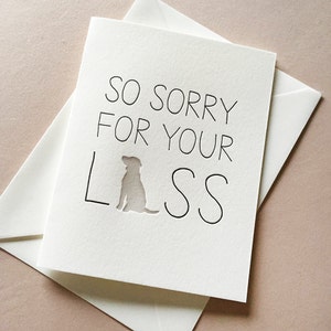 Letterpress Haustier Beileid Karte - Hund Sympathie