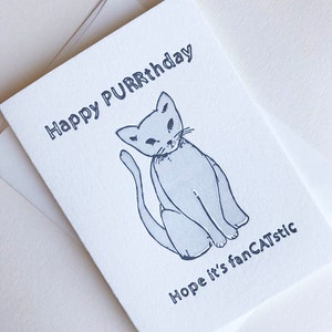 FanCATstic Birthday - Carte de voeux d'anniversaire typographique