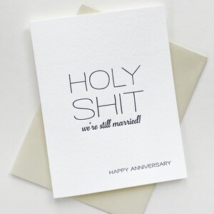Santo cielo, anniversario - Biglietto di anniversario con stampa tipografica