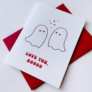 Je t'aime Boo - Amour, amitié et Saint-Valentin Carte de vœux