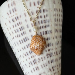 Hawaiian Shell Pendant Necklace - Gold Filled, non-tarnish