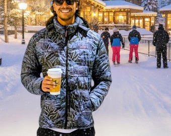 Men's Hawaiian Flora Puffer Jacket