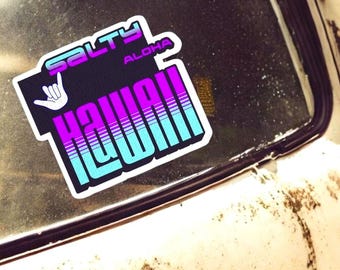 Salty Aloha Hawaii sticker | kiss-cut vinyl sticker