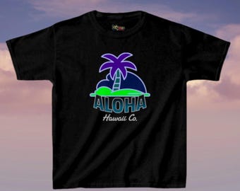 Kids Heavy Cotton™ Tee - SaltyAlohaHawaii Apparel Co Keiki, Children's T-Shirt, Aloha Beachwear, Hawaiian Youth Clothing, Island Style
