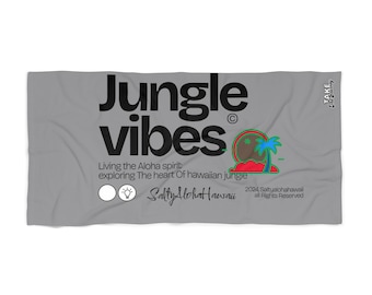 Jungle Vibes Beach Towel - Jungle Vibes Is Good Vibes, Take The Journey