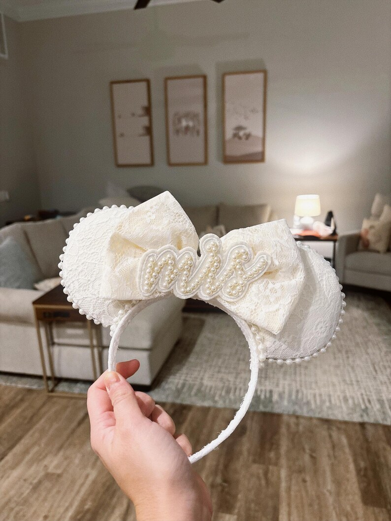 Mrs. Bride to Be Minnie Mouse Disney Ears Headband
