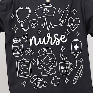 Nurse Png, Medical Sublimation Design, Cute Nurse Shirt Design, Healthcare Worker Png, Hospital Png, Nurse Life Png, Stethoscope
