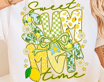 Sweet Summer Time Png, Trendy Summer Vibes Png, Lemon Summer Png, When Life Gives You Lemons Make Lemonade Png, Girly Summer Png, Lemon Png