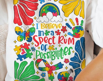 I Belive In A Spectrum Of Possibilities Png, Retro Autism Bow Png, Puzzle Autism Png, Autism Awareness Png, Autism Png, Neurodiversity Png