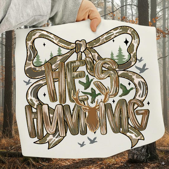 He’s Hunting Png, Hunting Season Bow Png, Preppy Camo Hunting Png, Deer Hunting Sublimation Design, Duck Hunting Png, Digital Download