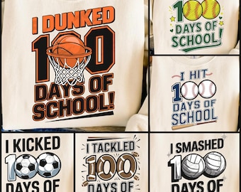 100th Day of School Png Bundle, 100 Days Sport Png, Teacher Png,100 Days of School Boys, 100th Day of School Png, Digital Download
