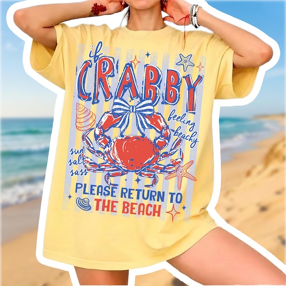If Crabby Please Return To The Beach PNG, Preppy Crabby Png, Coquette Bow Crab Png, Summer Vacation Png, Funny Beach Png, Summer Beach Trip