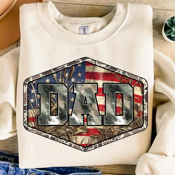 Patriotic Dad Png, Retro Dad Png, Hunting Dad Png, Camo Dad Png, 4th Of July Png, American Flag Png, Outdoor Dad Png, Vintage Dad Png