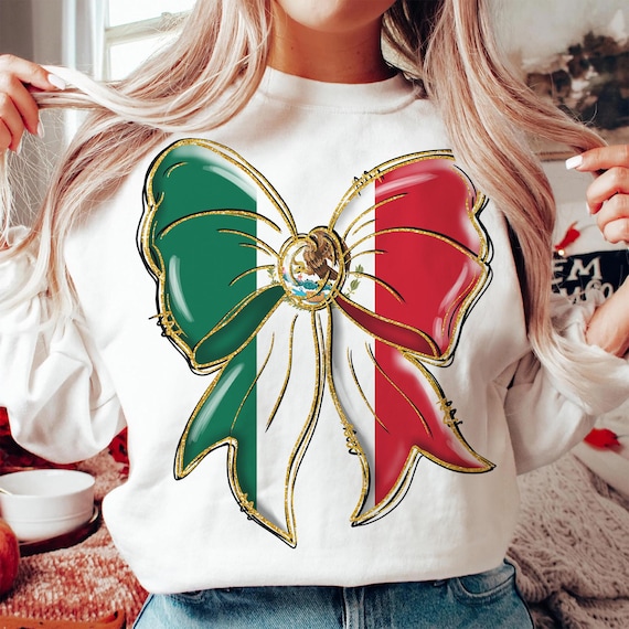 Coquette bow Mexican Flag PNG, Mexican Png, Mexican Coquette Png, Mexico Sublimation Png, Mexico design png, Mexico bow png