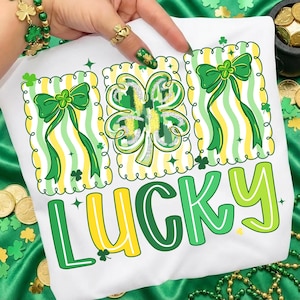 Tur-png, St Patricks Day-png, Coquette-rosett-png, Shamrock-png, Penseldrag-png, Preppy Irish-png, Retro Lucky-png, Digital nedladdning