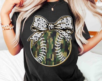 Camouflage Baseball Coquette Png, Old Camo, Game Day Baseball PNG, Baseball Bow Png, Baseball Mama Png, Baseball Mom Png, Softball Coquette