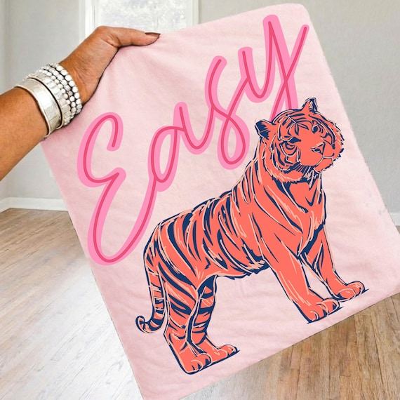 Easy Tiger PNG, Tiger PNG, Trending PNG, Preppy Tiger Png, Girly Png, Trendy Easy Quote Png, Retro Tiger Easy Png, Sublimation Design
