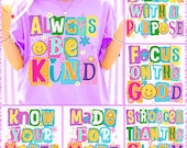 Preppy Mental Health Collage Png, Positive Quote Png, Leopard Print Motivational Png, Mental Health Bundle Png, Always Be Kind Png