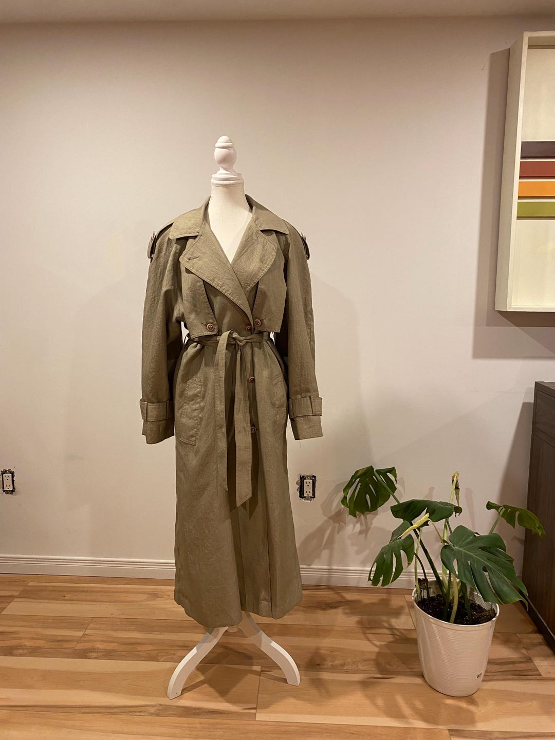 BEIGE VITA WOOL TRENCH COAT