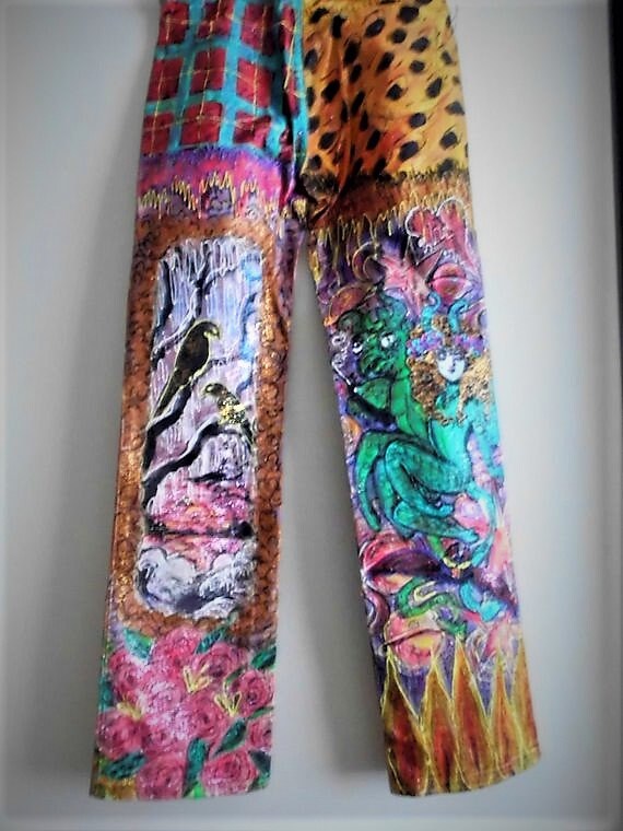 rainbow colored jeans
