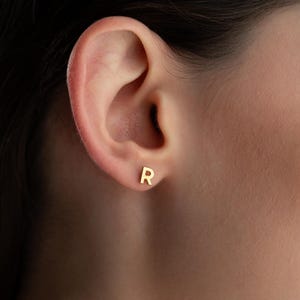 Custom Initial Earrings, Tiny Letter Studs, Personalized Jewelry for Women, Alphabet Earrings, Handmade Name Jewelry, Custom Stud Earrings