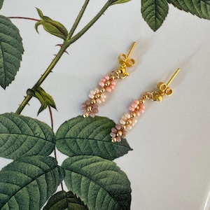 Earrings Daisy Flower Miyuki Beads