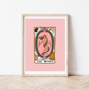 Stampa dei tarocchi del mondo / stampe eclettiche / stampa del cartomante / stampe stravaganti / regali dei tarocchi / regali con stampe originali / stampa artistica delle carte dei tarocchi
