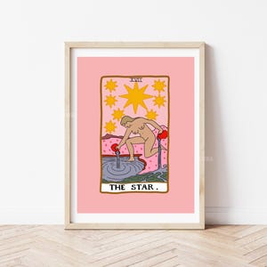 Der Stern-Tarot-Druck | eklektische Drucke | Wahrsagerin Druck | wunderliche Drucke | Tarot Geschenke | lustige Druckgeschenke | Schicksal Kunstdruck