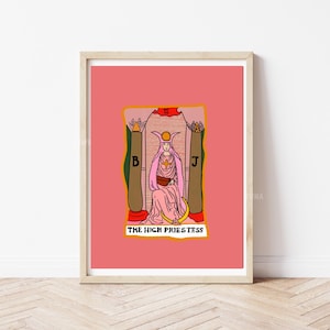 Die Hohepriesterin Tarot Druck | eklektische Drucke | Wahrsagerin Druck | wunderliche Drucke | Tarot Geschenke | lustige Druckgeschenke | Tarot-Karte