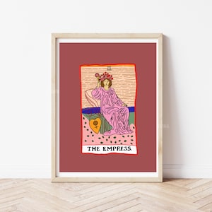 Die Kaiserin Tarot Druck | eklektische Drucke | Wahrsagerin Druck | wunderliche Drucke | Tarot Geschenke | lustige Druckgeschenke | Tarotkarten Druck