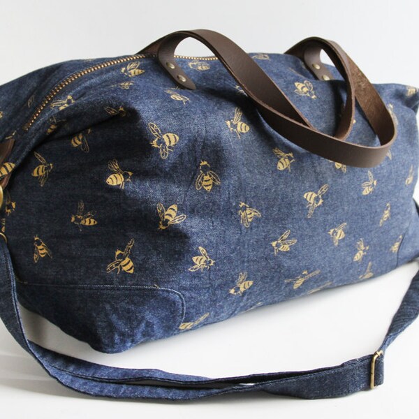Weekender Bag - Gold Bees