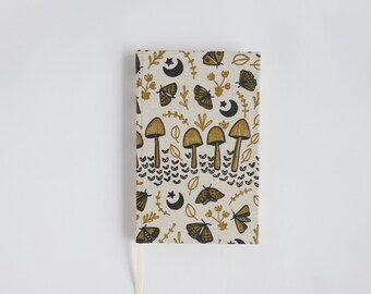 2024 Weekly Planner - Mushrooms Yellow -  Day Planner. Journal. Calendar. Organizer. Notebook. Hardcover Journal. Linen Bound Book.