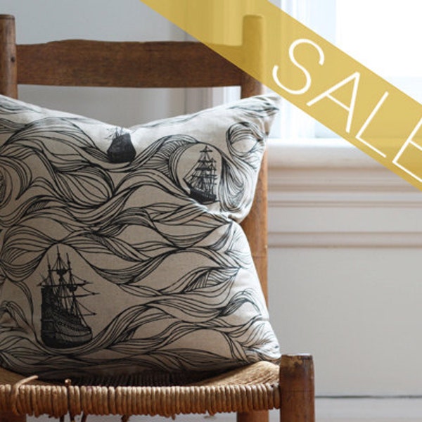 SALE black ships pillow cover