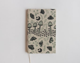 2024 Weekly Planner - Mushrooms Blue-  Day Planner. Journal. Calendar. Organizer. Notebook. Hardcover Journal. Linen Bound Book.