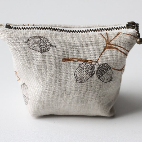 Coin Pouch - Light Oak & Acorn