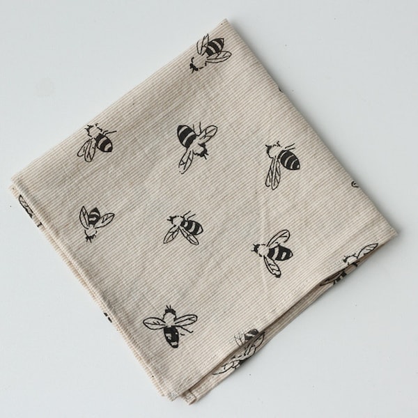 Organic Cotton Handkerchief - Bees