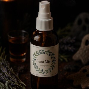 Aura Mist Spray – Energy Cleansing | Spiritual Smudge Spray | Aura Cleansing Mist for Protection & Balance | Herbal Body Spray – 4 oz