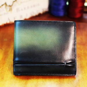 Cartera de cuero hecha a mano Verde