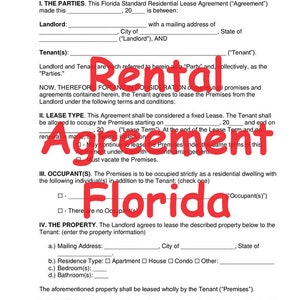Contratto di locazione Florida modulo standard PDF 303.68 kb